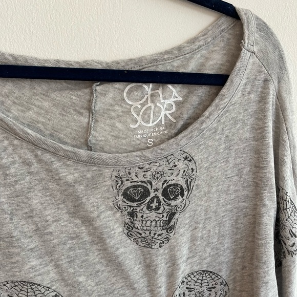 Gray Skull Long Sleeve Shirt - Picture 2 of 4
